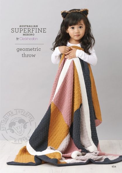 Cleckheaton Geometric Throw Pattern 454 8ply