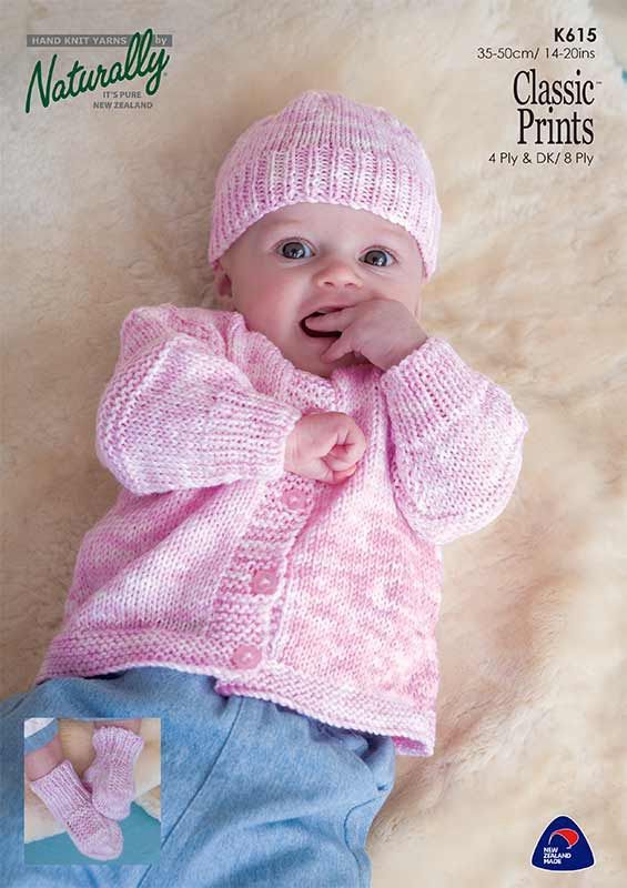 Naturally Pattern K615 - Cardigan &amp; Hat