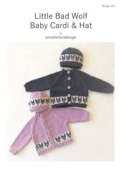 AnnaHelena Pattern - Little Bad Wolf Baby Cardigan &amp; Hat