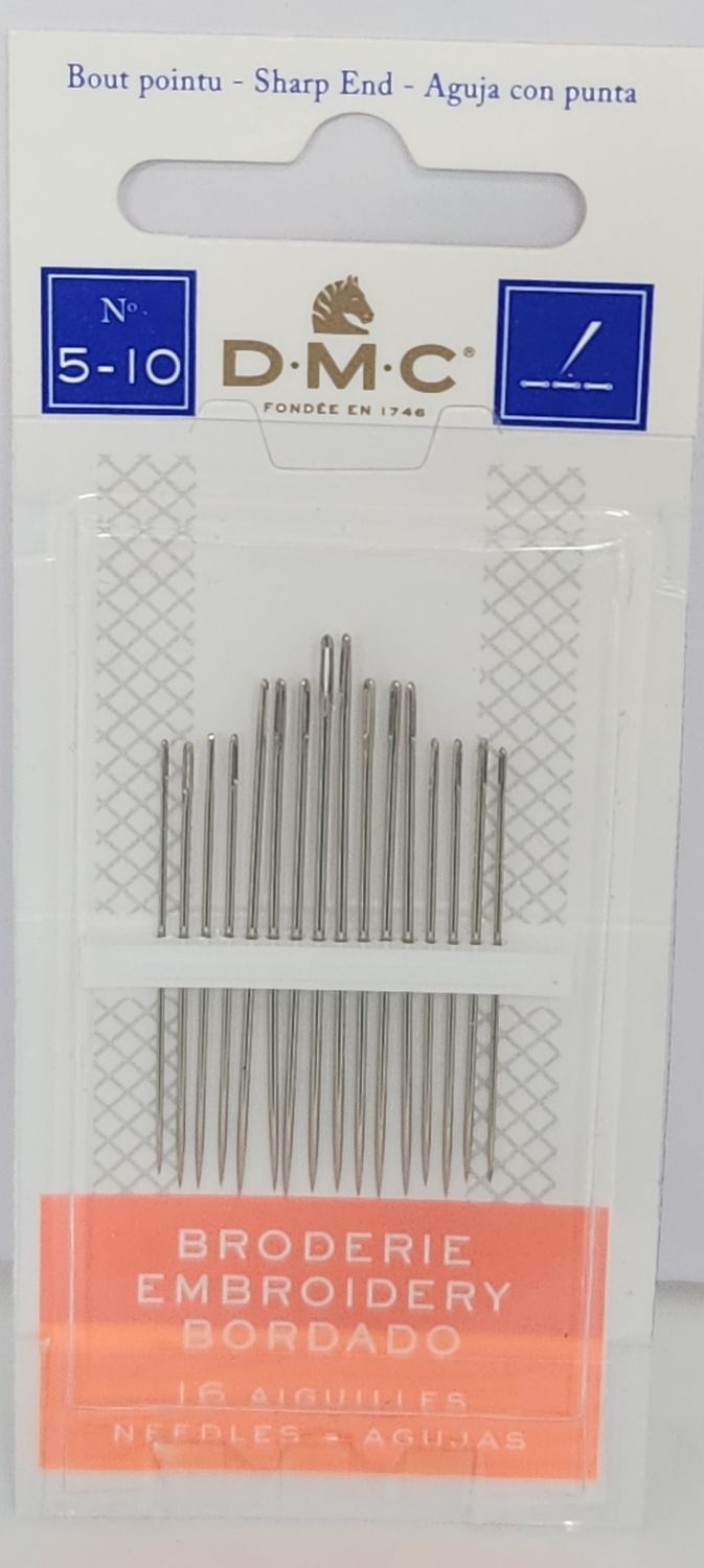 DMC Embroidery Sharp Sewing Needles Size 5-10