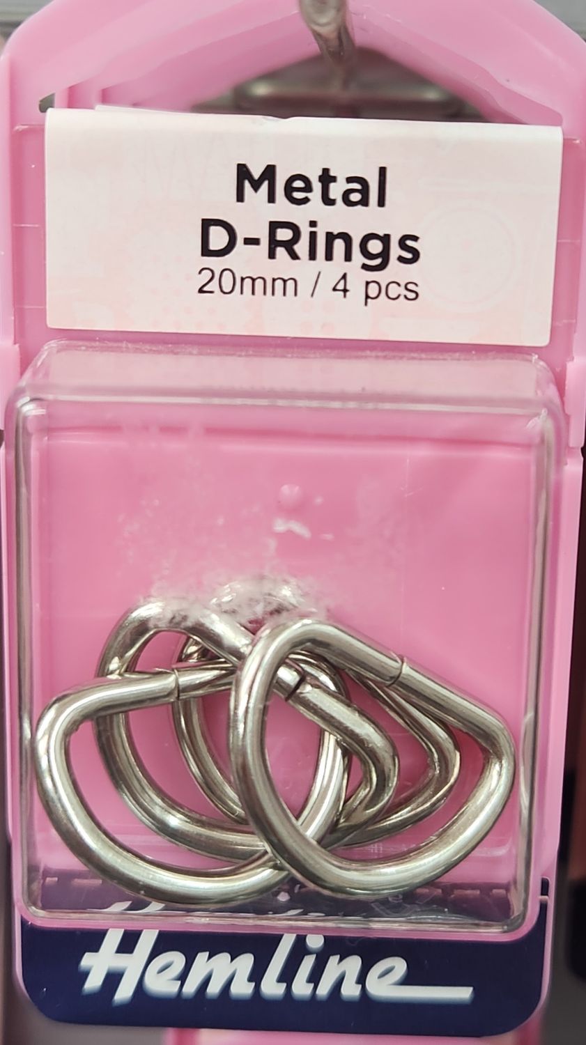 Metal D Rings 20mm 4pcs