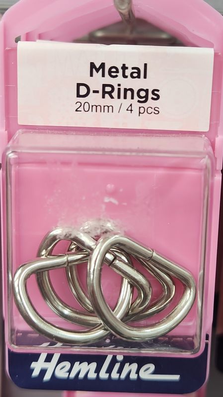 Metal D Rings 20mm 4pcs