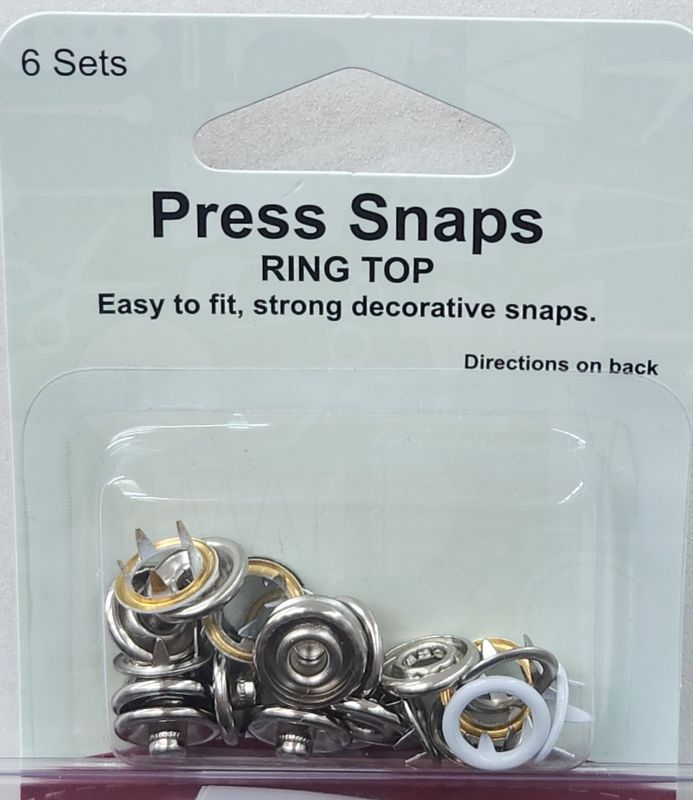 Press Snaps Ring Top White