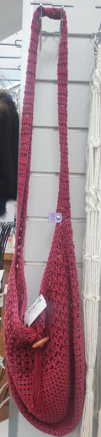 Crochet Bag Colour - Wine Red