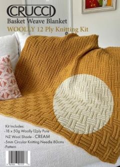 Crucci Basket Weave Blanket Kitset 12ply - Cream