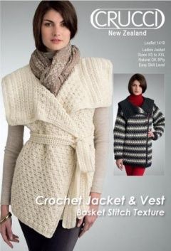 Crucci Pattern - Crochet Jacket &amp; Vest Leaflet 1410
