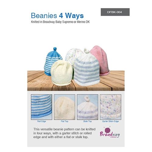 Broadway Beanies Pattern - 4 Ways DFBK-004