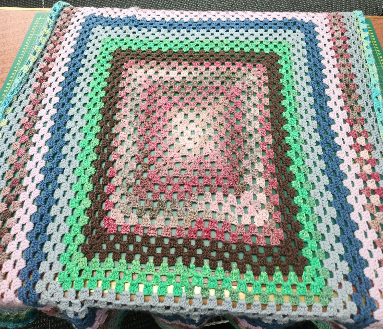Handmade Crochet Blanket - 100% Wool
