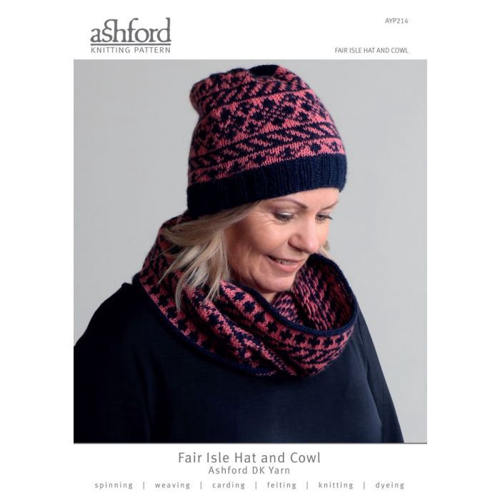 Ashford DK Yarn Fair Isle Hat and Cowl AYP214