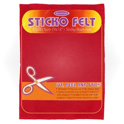 Sticko Felt Sheet Red