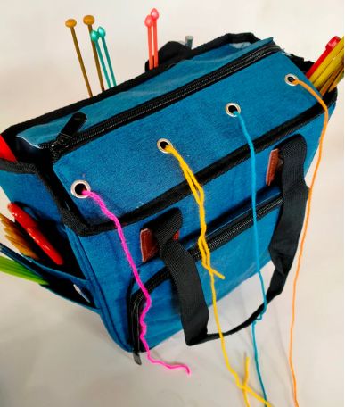 Knitting Storage Bag 26*14*23 Blue