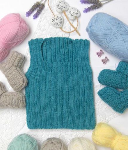 CW 4ply Rib Singlet &amp; Boots Pattern