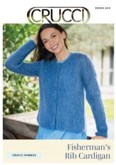 Crucci Nimbus Pattern Fishermans Rib Cardigan Womens 2413