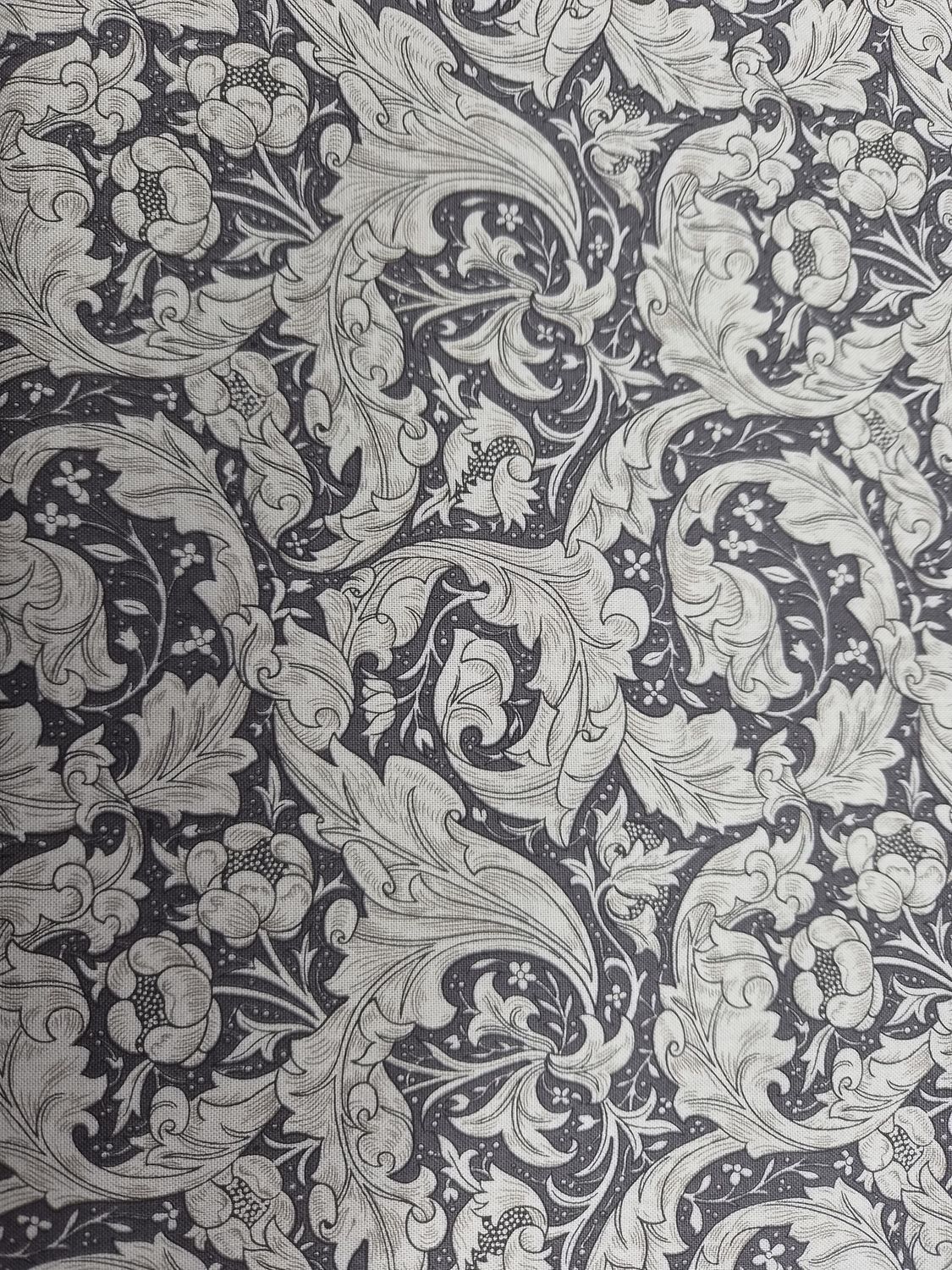 William Morris Leafy Dark Print Per Sq Metre