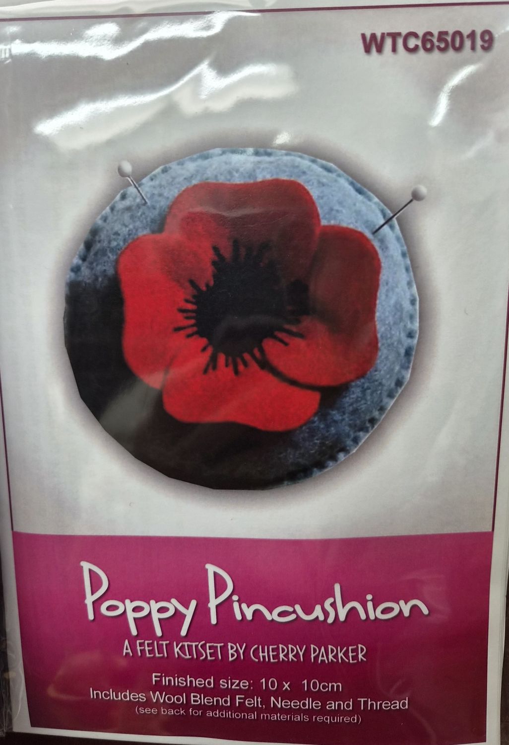 Poppy Pincushion Felt Kitset