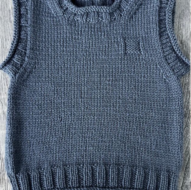 Kiwi Stitch &amp; Knit Ruby Rolled Edge Vest &amp; Hat Pattern