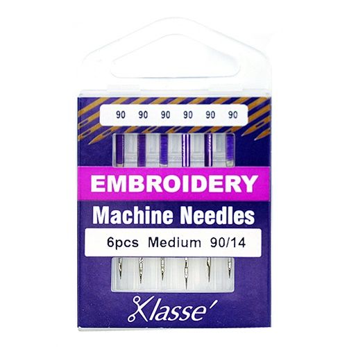 Klasse Sewing Machine Needles Embroidery Size 90/14 x 6pcs