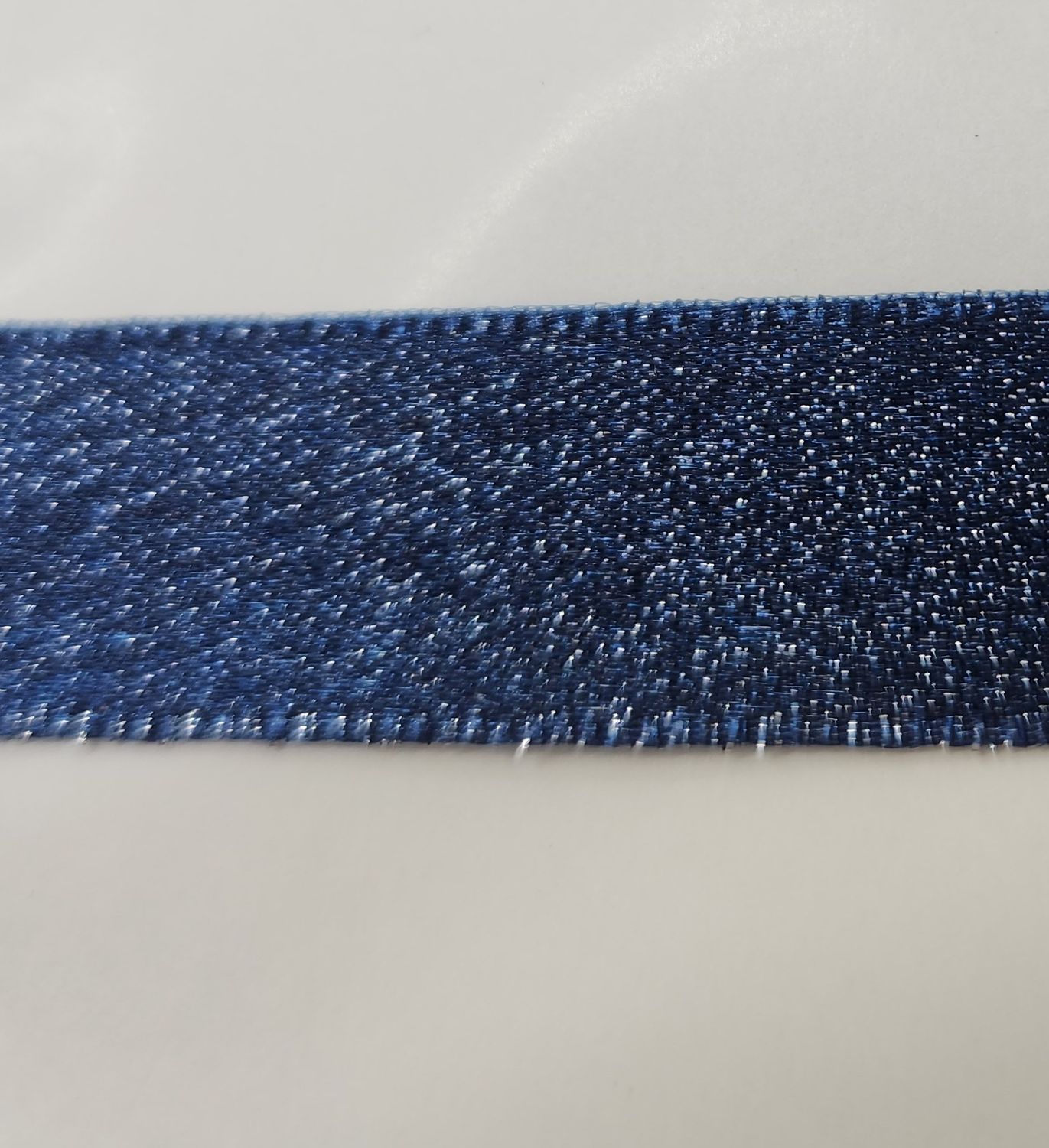 Navy/Silver Double Faced Satin Ribbon 15mm Width, Price per metre