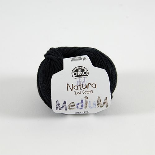 DMC Natura Medium Cotton 10ply Colour 02 Black