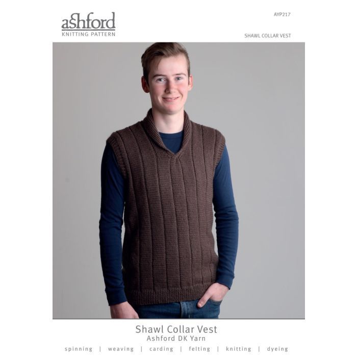 Ashford Pattern Shawl Collar Vest AYP217