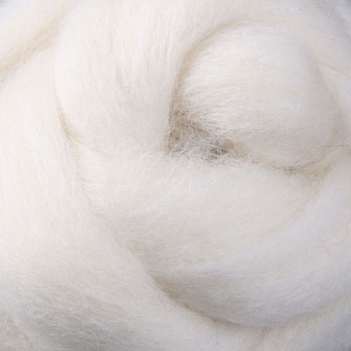 White Felting Fibre Per Metre