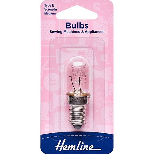 Hemline Small Screw In Light Bulb for Sewing Machine