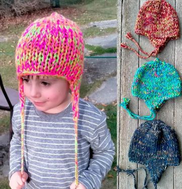 CW Pattern - 8ply Ear Flap Hats Kids &amp; Adults