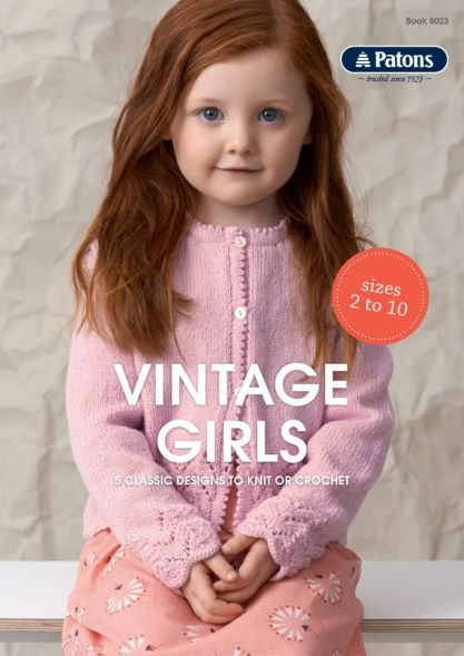 Patons Vintage Girls Pattern Book 8023