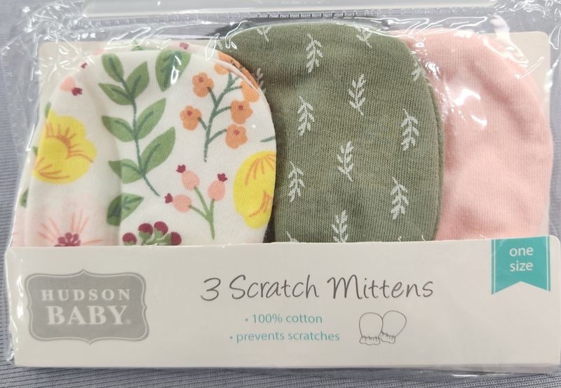 Scratch Mittens 3 Piece Set - Floral