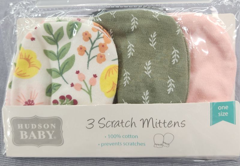 Scratch Mittens 3 Piece Set - Floral
