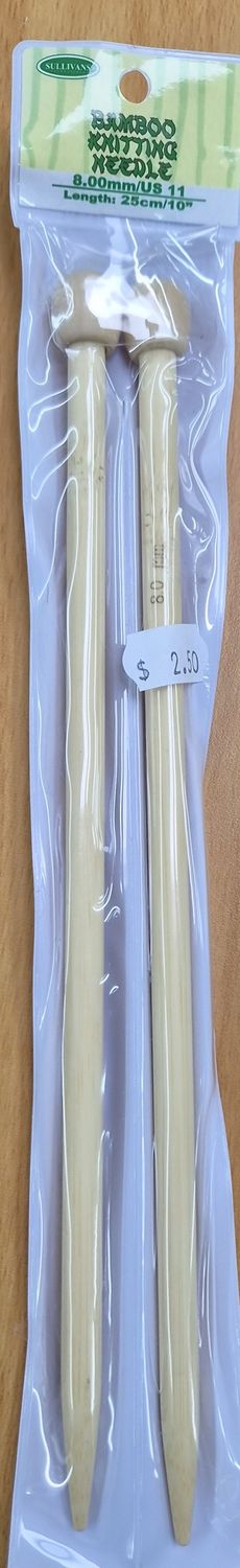 Sullivans Bamboo Single Point Knitting Needles 8.00mm