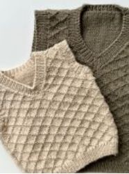 Pattern #150 Little Diamond Vest Touch Yarns 8ply