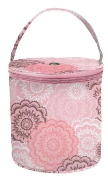 Round Knitting Bag Pinks