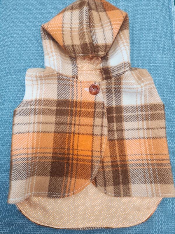 Wool &amp; Fabric Lined Vest Size 4 Years - Oranges