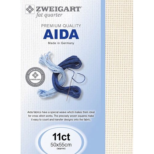 Zweigart Aida Fat Quarter 11 Count - Ivory