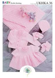 UKHKA Pattern - 36 Shawl, Dress, Cardigan, Hat, Mittens &amp; Booties Pattern