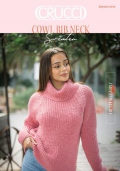 Crucci Pattern - Cowl Rib Neck Sweater Design 2310