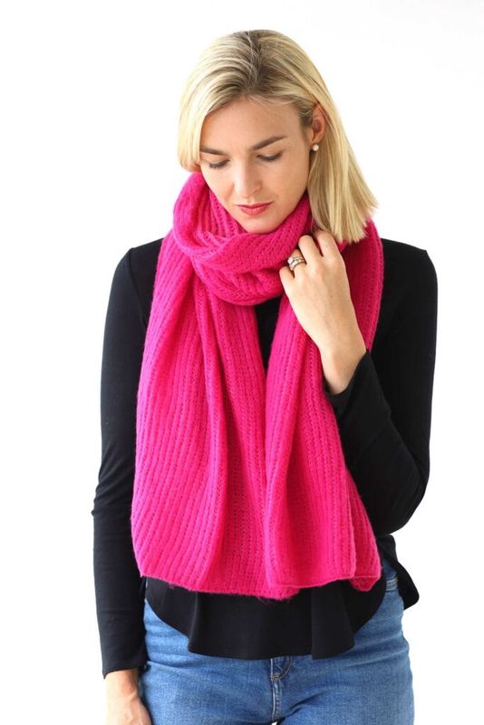 Warm Soft Ribbed Scarf