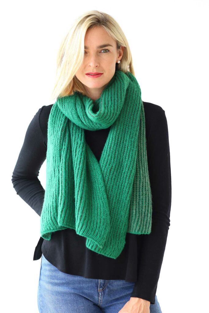 Warm Soft Ribbed Scarf