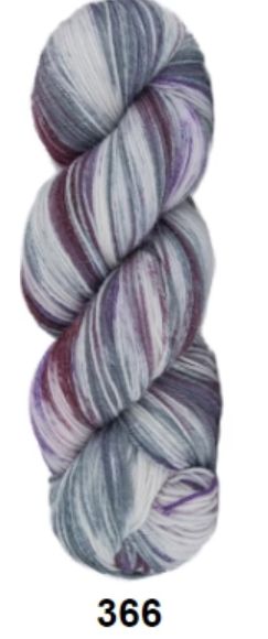 CW Hand Painted Sock Yarn Hank Colour 366