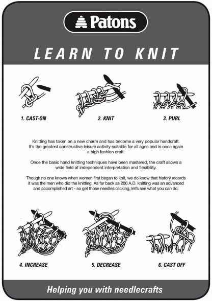 Patons Learn to Knit Guide