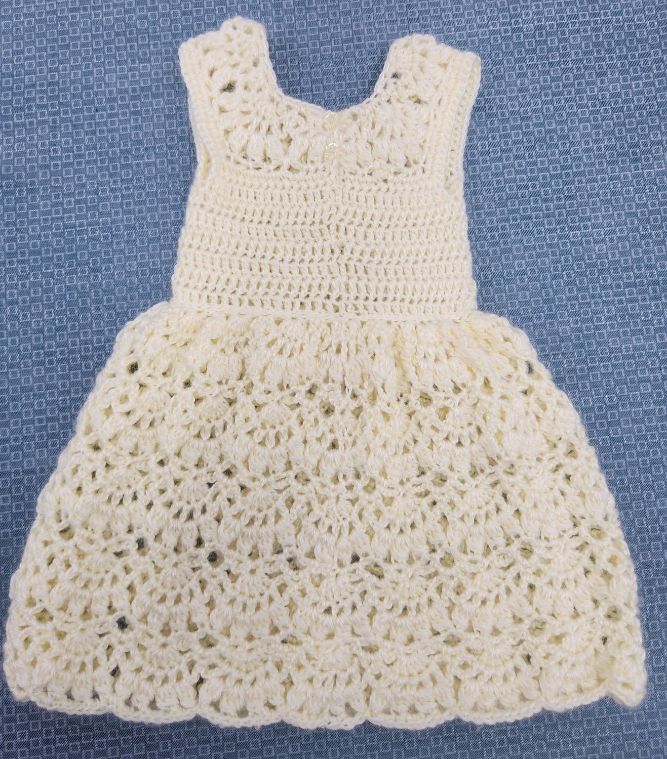 Acrylic Dress 3 to 6 months - Lemon Colour