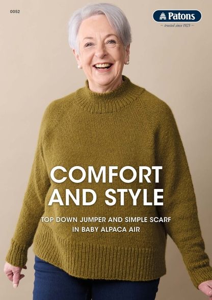 Patons Pattern - Top Down Jumper &amp; Simple Scarf 0052