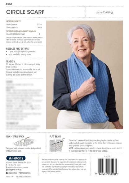 Patons Pattern - Top Down Jumper &amp; Simple Scarf 0052