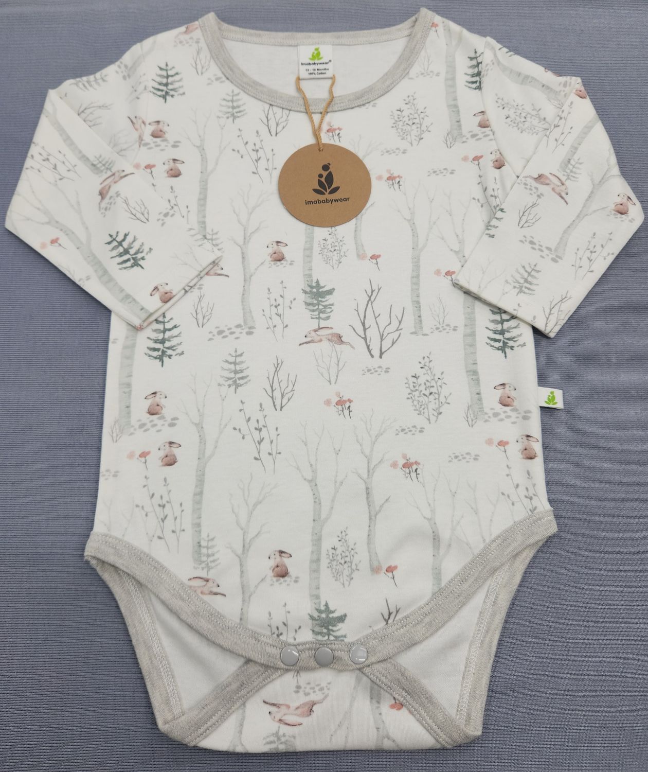 Woodland Long Sleeve Bodysuit 12 to 18 months