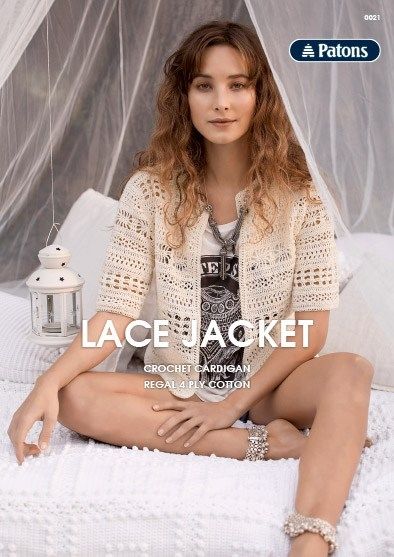 Patons Lace Jacket Crochet Pattern