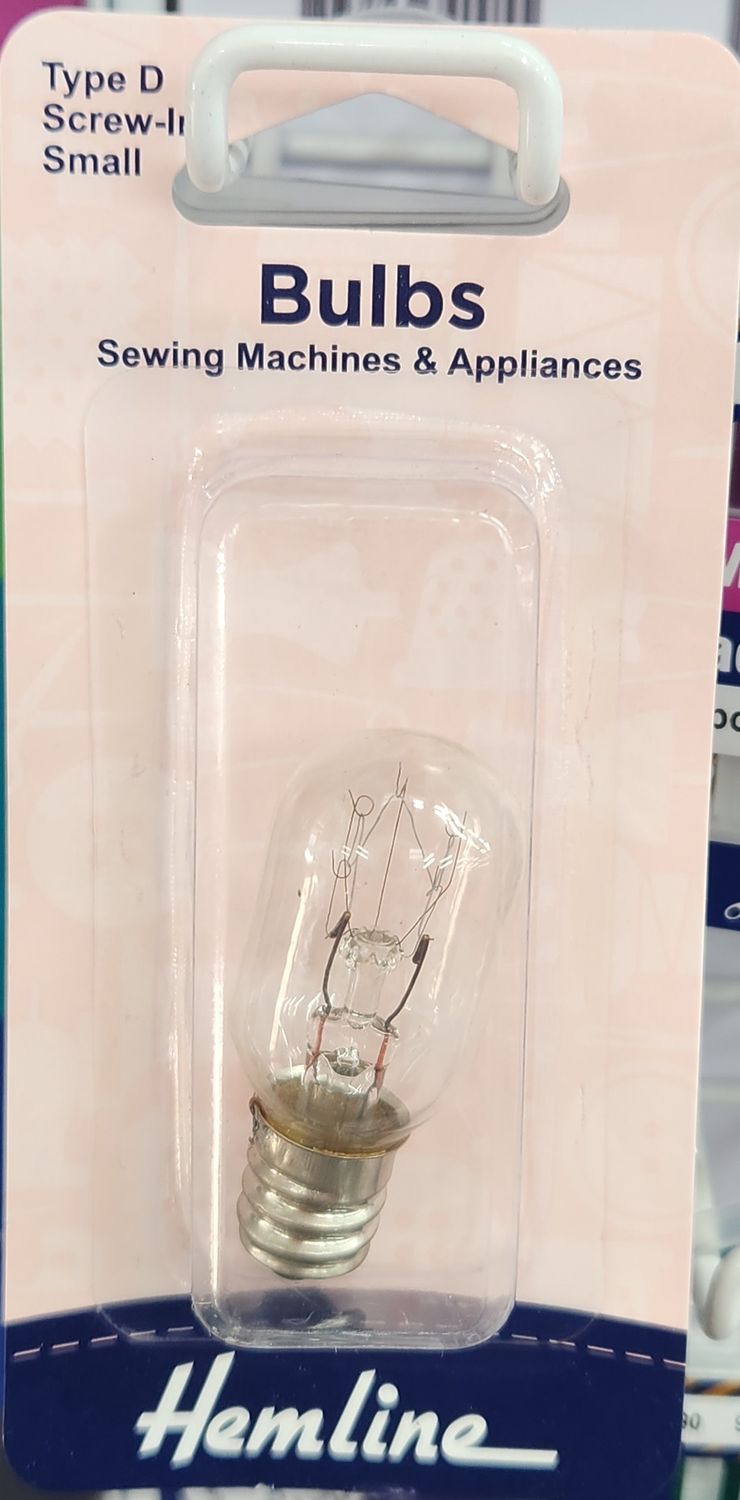 Hemline Sewing Machine Bulb Small Screw In Type D