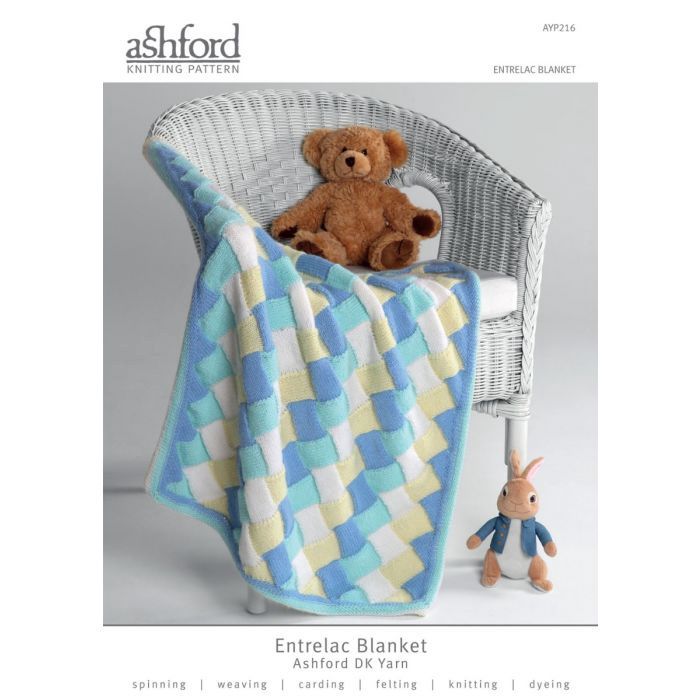 Ashfords DK Yarn Entrelac Blanket AYP216 8ply