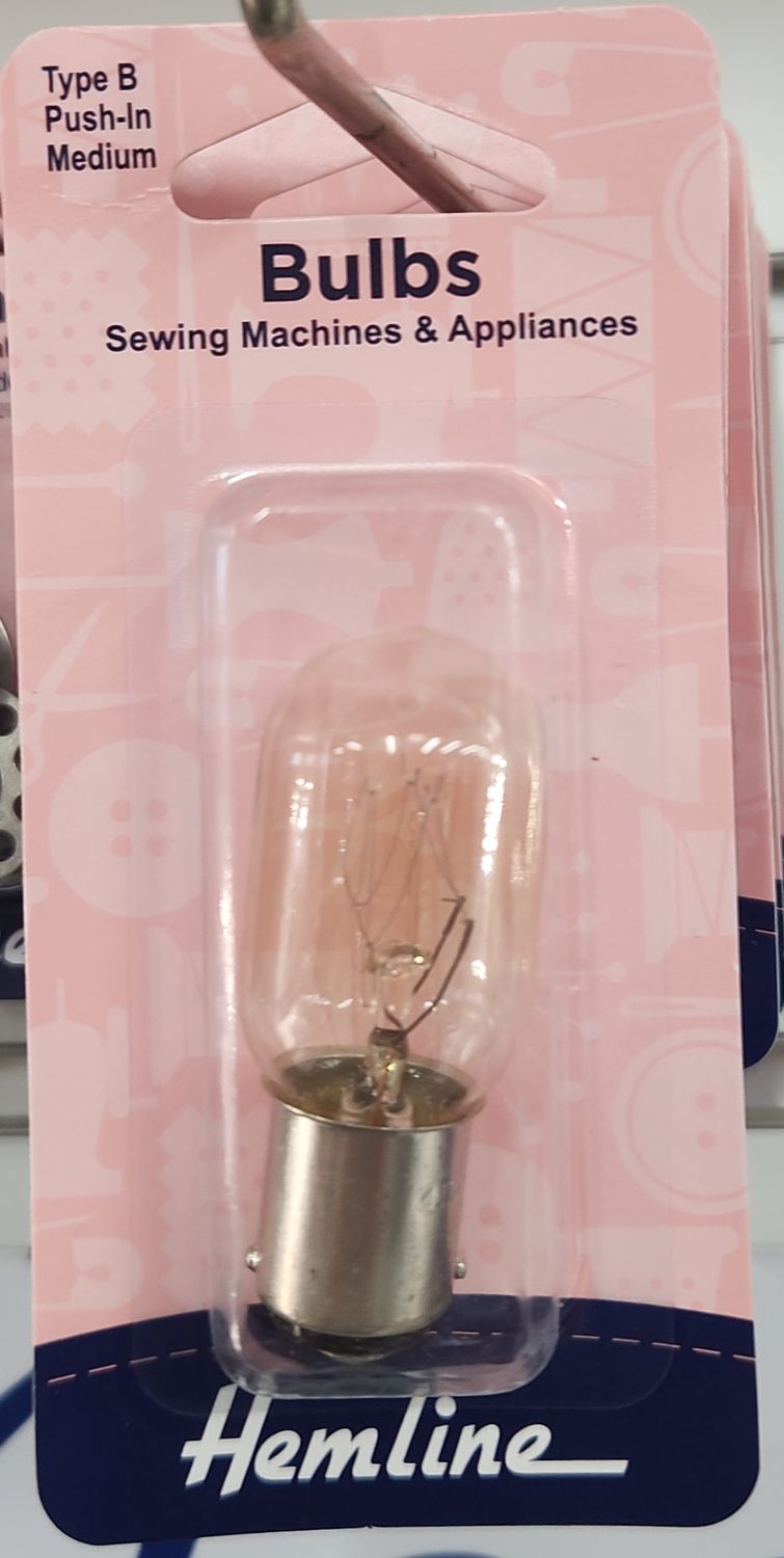 Hemline Sewing Machine Bulb Medium Push In Type B
