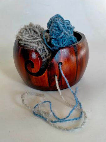 CW Vintage Coloured Wooden Yarn Bowl